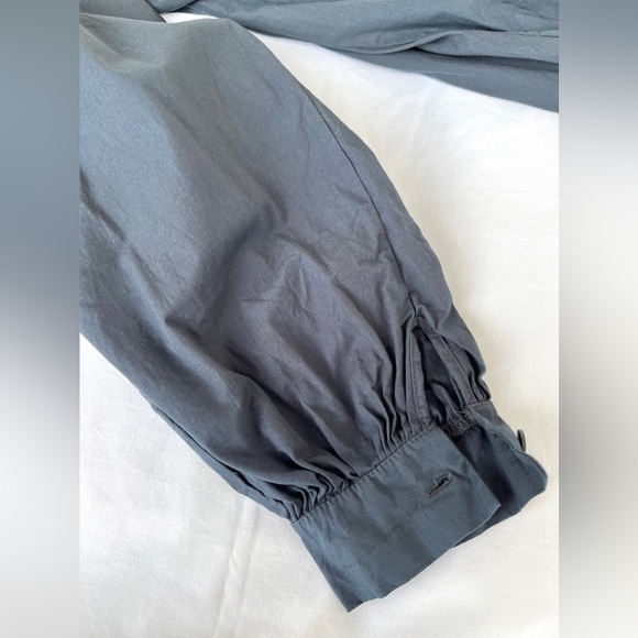 ZARA | Blue Bubble Sleeve Top - Picture 9 of 16